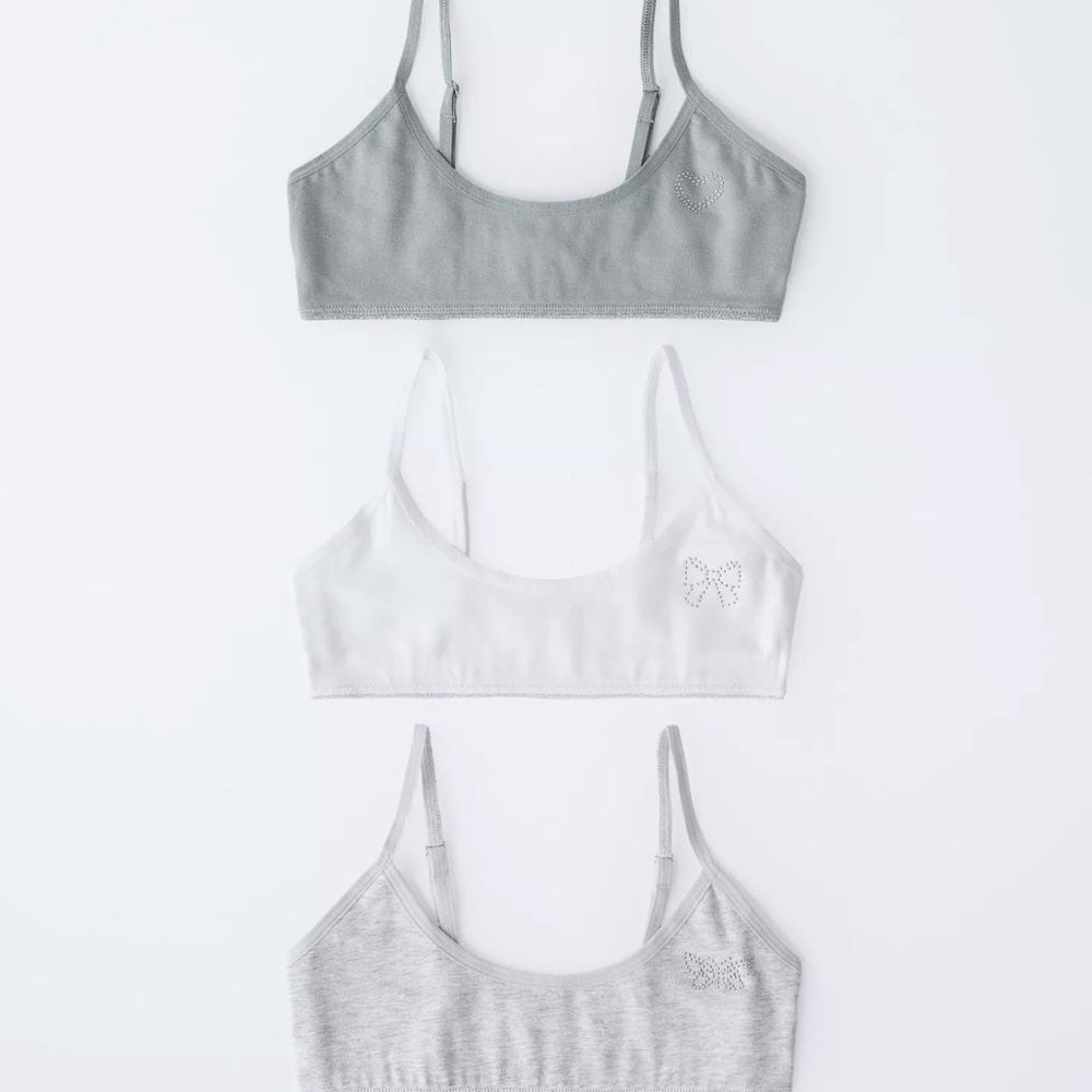 Zara Girls (3) Pack Stretch Bralette Adjustable Bra Sz.